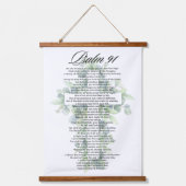 Psalm 91 Religious Cross with Eucalyptus Christian Hangend Wandkleed (Voorkant)