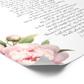 Psalm 91 Schrift Bijbel Verse Bloemen Blush Poster (Hoek)