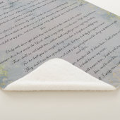 Psalm 91, Schrift & Eucalyptusbladeren, groen Sherpa Deken (3/4)