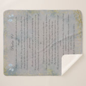 Psalm 91, Schrift & Eucalyptusbladeren, groen Sherpa Deken (Voorkant (horizontaal))