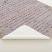 Psalm 91, Schrift & Eucalyptusbladeren, Paarse Sherpa Deken (3/4)