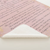 Psalm 91, Schrift & Eucalyptusbladeren, roze Sherpa Deken (3/4)