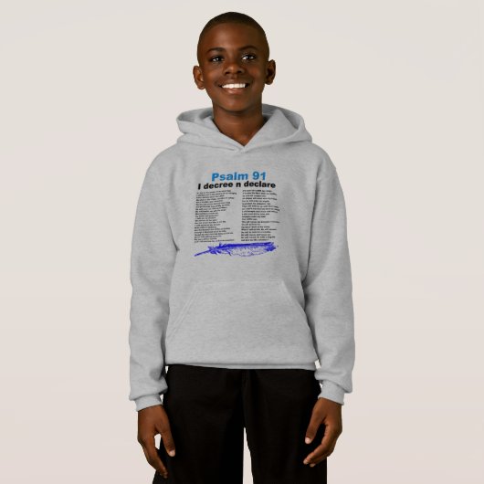Psalm 91 Schrift Jongens Christelijk sweatshirt (Voorkant volledig)