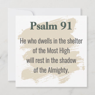 Psalm 91 Schriftkaart – Afdrukken of Downloaden Kaart