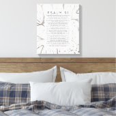 Psalm 91 Schriftuur Kunst Botanisch blad Canvas Afdruk (Insitu (Slaapkamer))