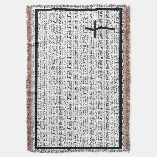 Psalm 91 Scripture Angel Bijbel Verse Modern Deken (Voorkant Verticaal)