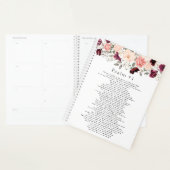 Psalm 91 Scripture Burgundy Blush Floral Planner (Display)