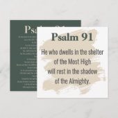 Psalm 91 Scripture Card – Print or Download Kaart (Voorkant / Achterkant)