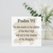 Psalm 91 Scripture Card – Print or Download Kaart (Staand voorkant)