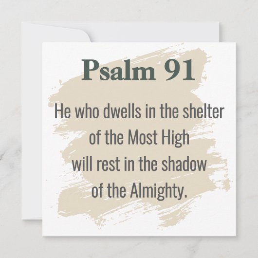 Psalm 91 Scripture Card – Print or Download Kaart (Voorkant)