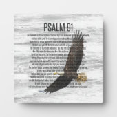 Psalm 91 Soaring Eagle Scripture Rustic Wood Fotoplaat (Voorkant)