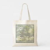 Psalm 91 Soft White Floral Christian Tote Bag (Achterkant)