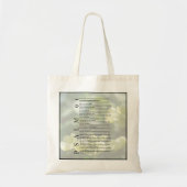 Psalm 91 Soft White Floral Christian Tote Bag (Voorkant)