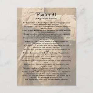 Psalm 91, soldaat. Gods bescherming Briefkaart