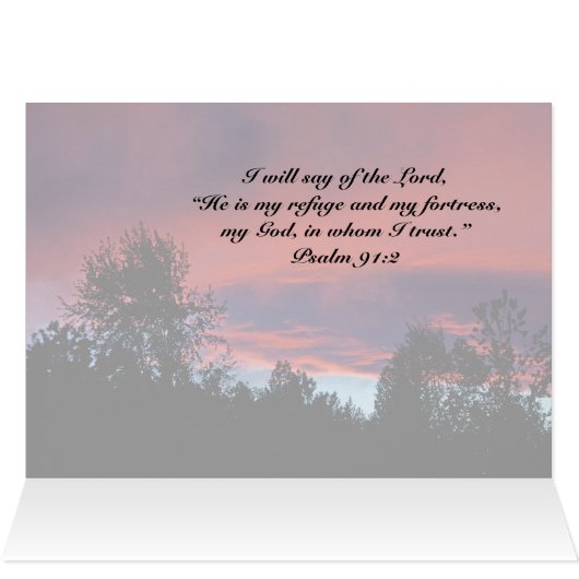 Psalm 91 Those who dwell in the Secret Place, card (Binnen Horizontaal (Boven))
