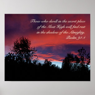 Psalm 91 Those who dwell in the secret place, Poster