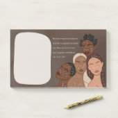 Psalm 91, TPT Zwart Vrouwen Groot Gebed Post-it® Notes (Op bureau)