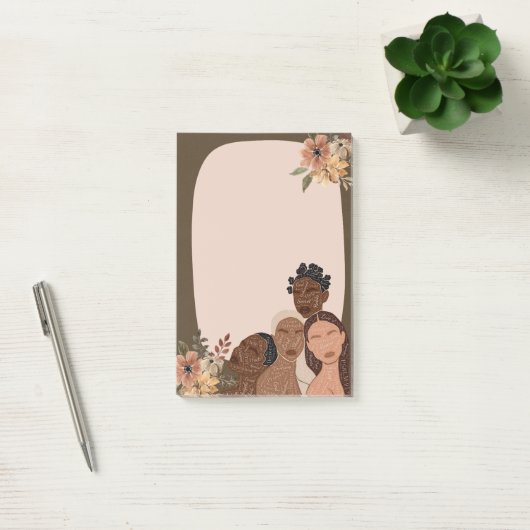 Psalm 91, TPT Zwart Vrouwen Sticky Post-it® Notes (Kantoor)