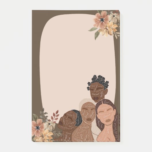 Psalm 91, TPT Zwart Vrouwen Sticky Post-it® Notes (Voorkant)