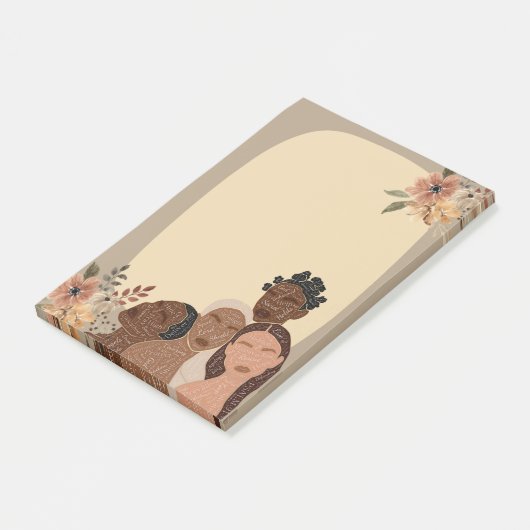 Psalm 91, TPT Zwart Vrouwen Sticky Post-it® Notes (Schuin)