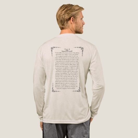 psalm 91 Tri-Blend shirt (Achterkant)