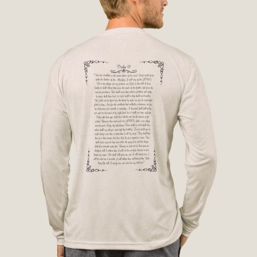 psalm 91 Tri-Blend shirt (Achterkant volledig)