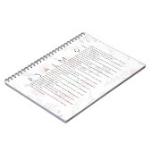 Psalm 91 Typografie Christelijk Floral Journal Notitieboek (Linkerzijde)