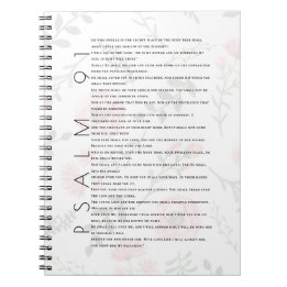 Psalm 91 Typografie Christelijk Floral Journal Notitieboek