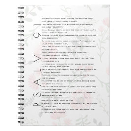 Psalm 91 Typografie Christelijk Floral Journal Notitieboek