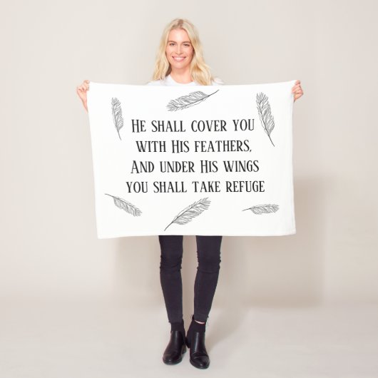 Psalm 91 Verfveren Ontwerp Christelijke vlinderban Fleece Deken (In situ)
