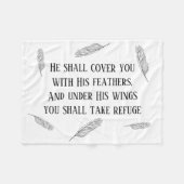Psalm 91 Verfveren Ontwerp Christelijke vlinderban Fleece Deken (Voorkant (Horizontaal))