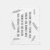 Psalm 91 Verfveren Ontwerp Christelijke vlinderban Fleece Deken (Voorkant)