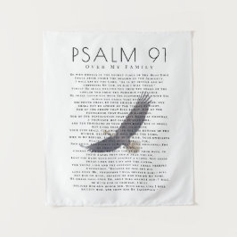 Psalm 91 Verse over mijn familie die arend Eagle a Wandkleed