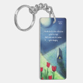 Psalm 91 Verses 1&2 (witte tekst) Acrylische Sleut Sleutelhanger (Voorkant Links)