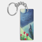 Psalm 91 Verses 1&2 (zwarte tekst) Acrylische Sleu Sleutelhanger (Voorkant Links)