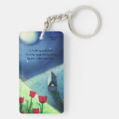 Psalm 91 Verses 1&2 (zwarte tekst) Acrylische Sleu Sleutelhanger (achterkant)