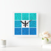 Psalm 91 vierkante wandklok (Huis)