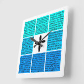 Psalm 91 vierkante wandklok (Hoek)