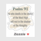 Psalm 91 Vinyl Sticker – He Who Dwells (Vel)