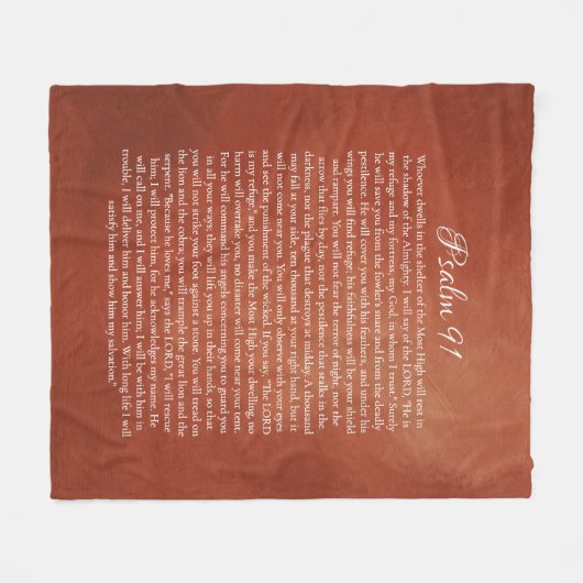 Psalm 91 voor bescherming fleece deken (Voorkant (Horizontaal))