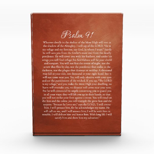 Psalm 91 voor bescherming fotoblokken (Voorkant)