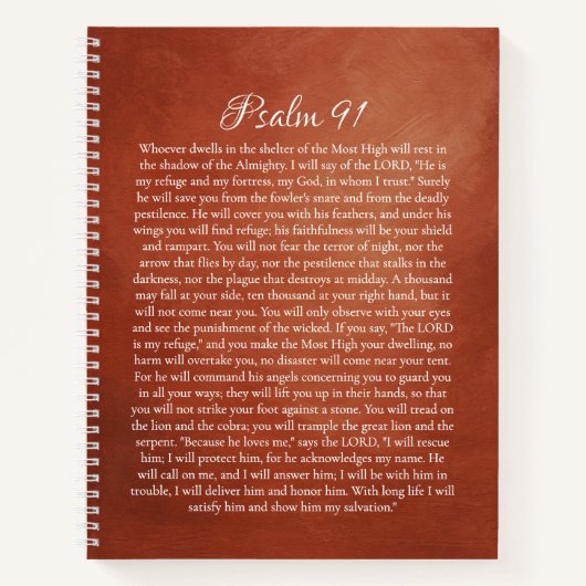 Psalm 91 voor Bescherming Notitieboek (Voorkant)