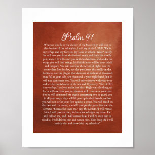 Psalm 91 voor bescherming poster