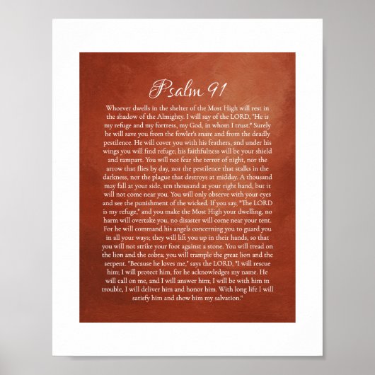Psalm 91 voor bescherming poster (Voorkant)