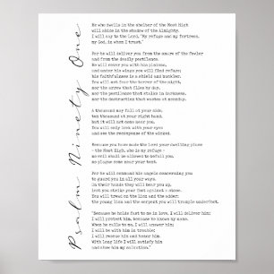 Psalm 91 Wall Art Poster