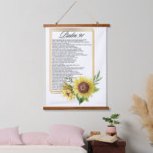 Psalm 91 Watercolor Sunflower Frame Scriptures Hangend Wandkleed (Slaapkamer)