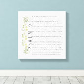 Psalm 91 Waterverf Greenery Scripture Bijbelkunst Canvas Afdruk (Insitu (Houten vloer))