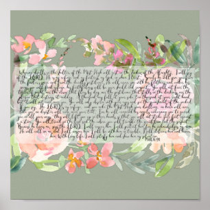 Psalm 91 waterverf poster