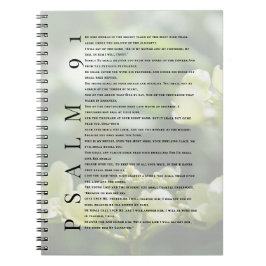 Psalm 91 Zachte Witte Bloemige Christelijke Journa Notitieboek