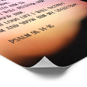 Psalm 91 zwart kruis op de heuvel in de zon poster (Hoek)